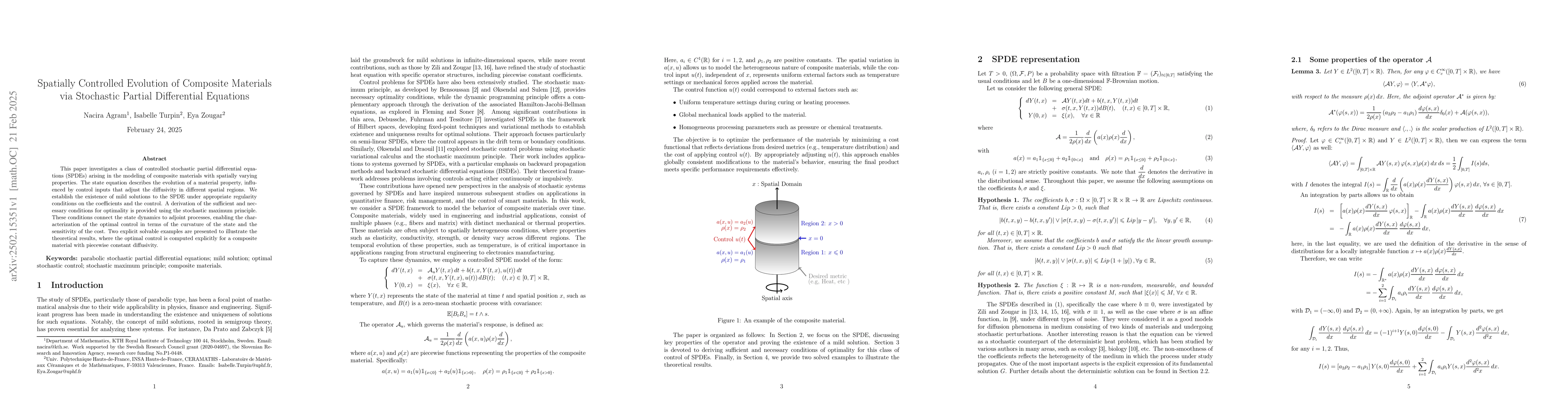 Thumbnail for Spatially Controlled Evolution of Composite Materials via Stochastic
  Partial Differential Equations