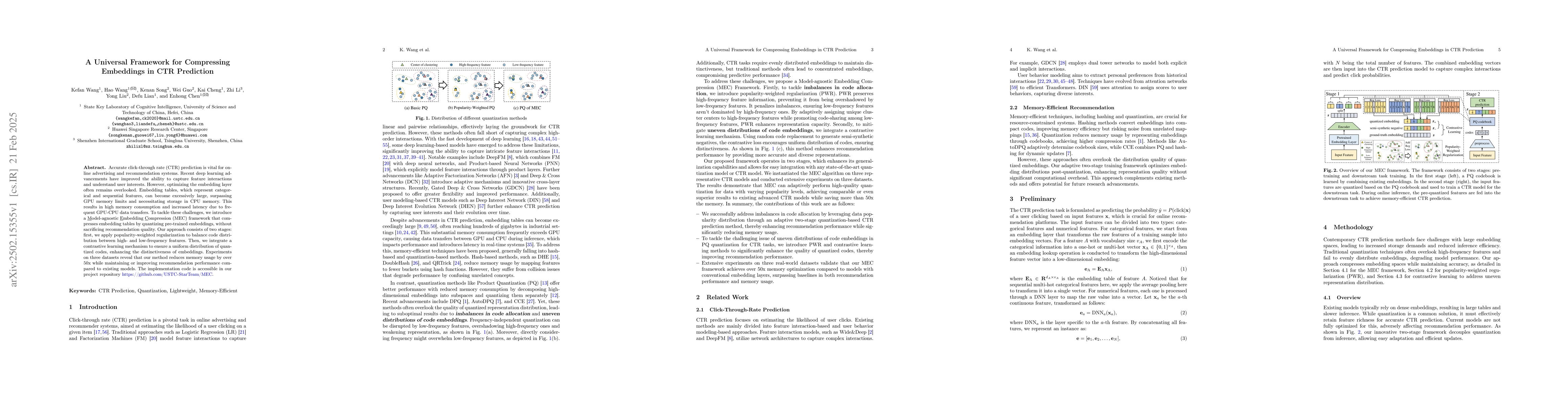 Thumbnail for A Universal Framework for Compressing Embeddings in CTR Prediction