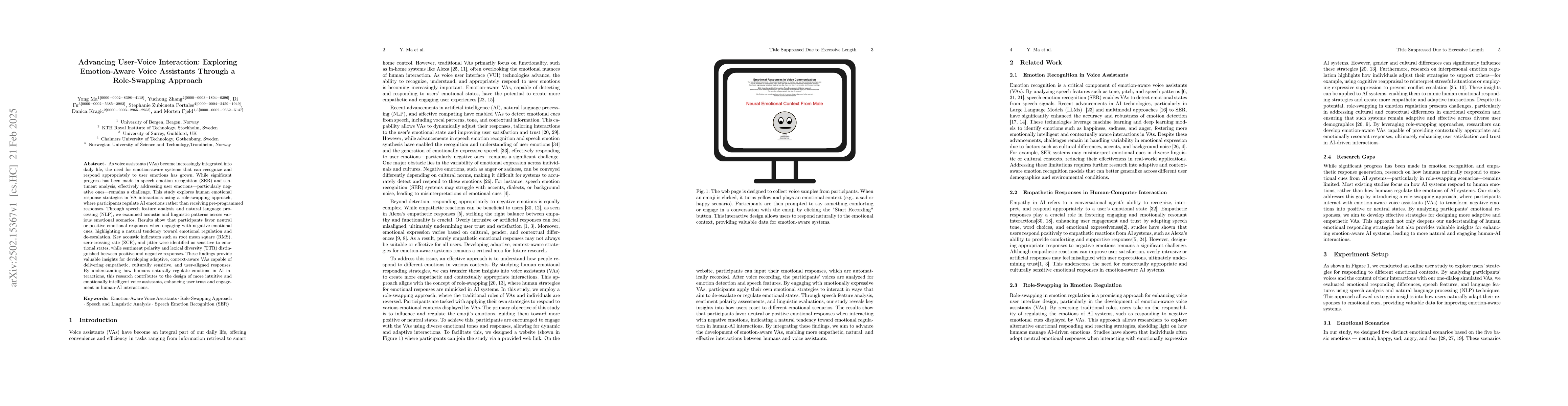 Thumbnail for Advancing User-Voice Interaction: Exploring Emotion-Aware Voice
  Assistants Through a Role-Swapping Approach