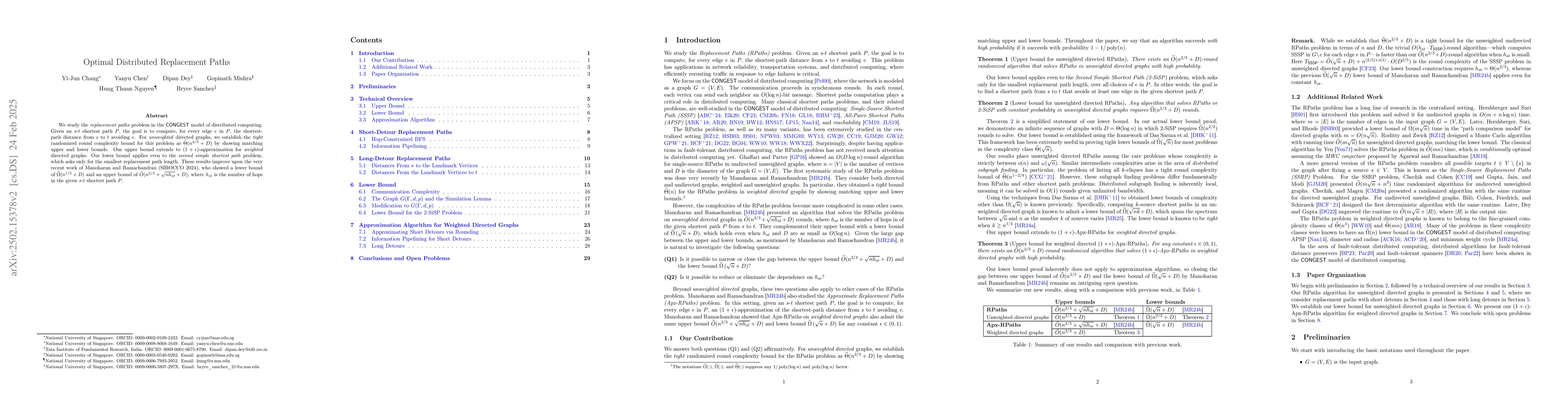 Thumbnail for Optimal Distributed Replacement Paths