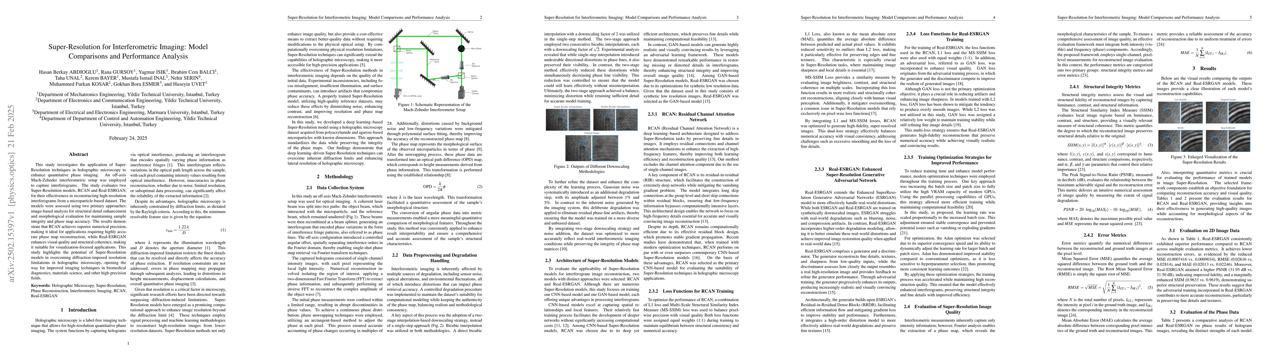 Thumbnail for Super-Resolution for Interferometric Imaging: Model Comparisons and
  Performance Analysis