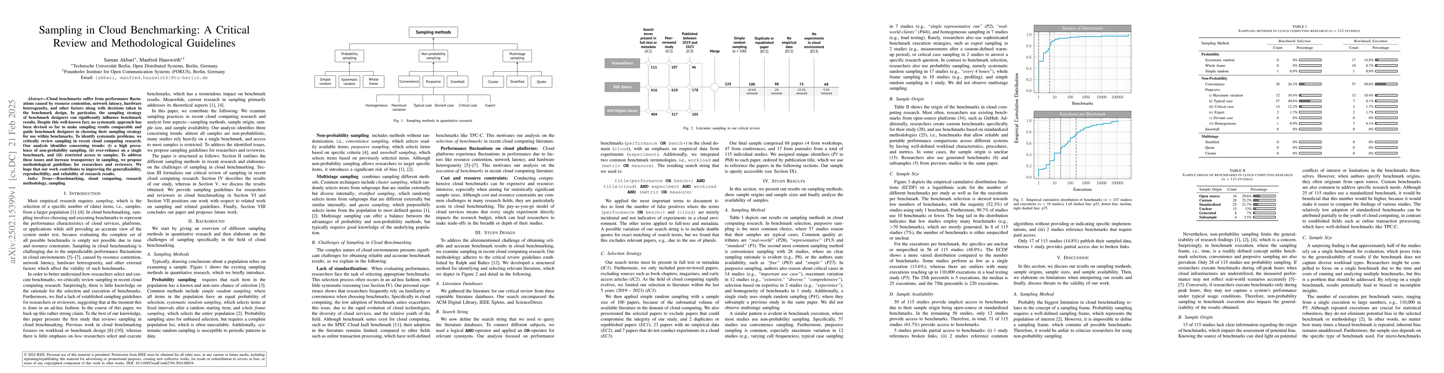 Thumbnail for Sampling in Cloud Benchmarking: A Critical Review and Methodological
  Guidelines