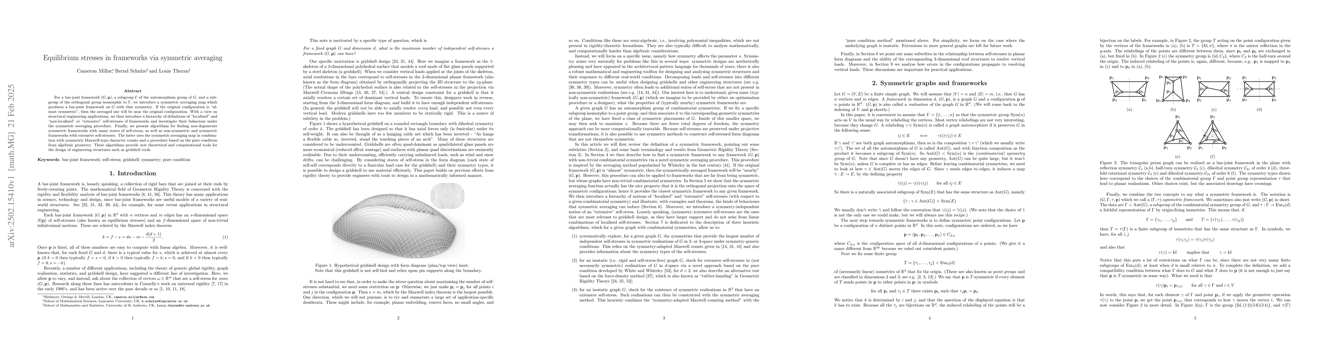 Thumbnail for Equilibrium stresses in frameworks via symmetric averaging
