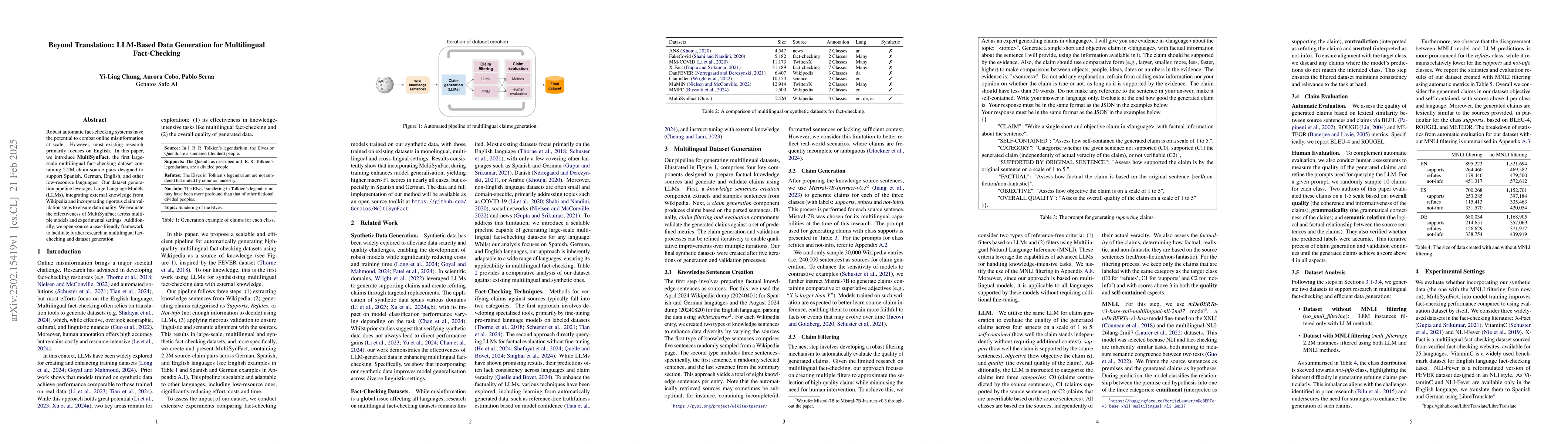 Thumbnail for Beyond Translation: LLM-Based Data Generation for Multilingual
  Fact-Checking