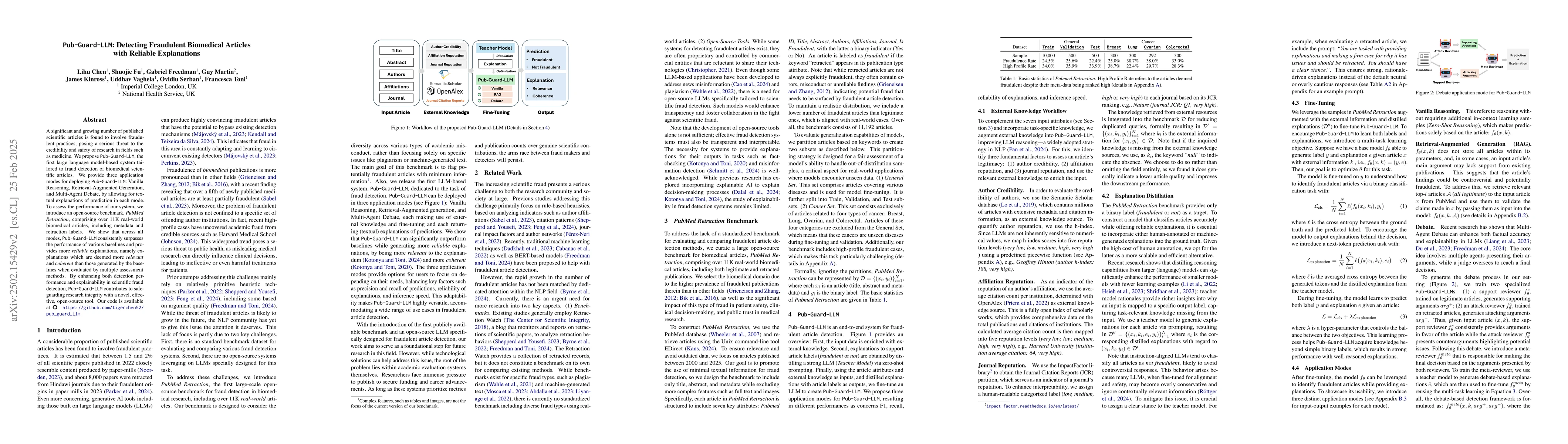 Thumbnail for Pub-Guard-LLM: Detecting Fraudulent Biomedical Articles with Reliable
  Explanations