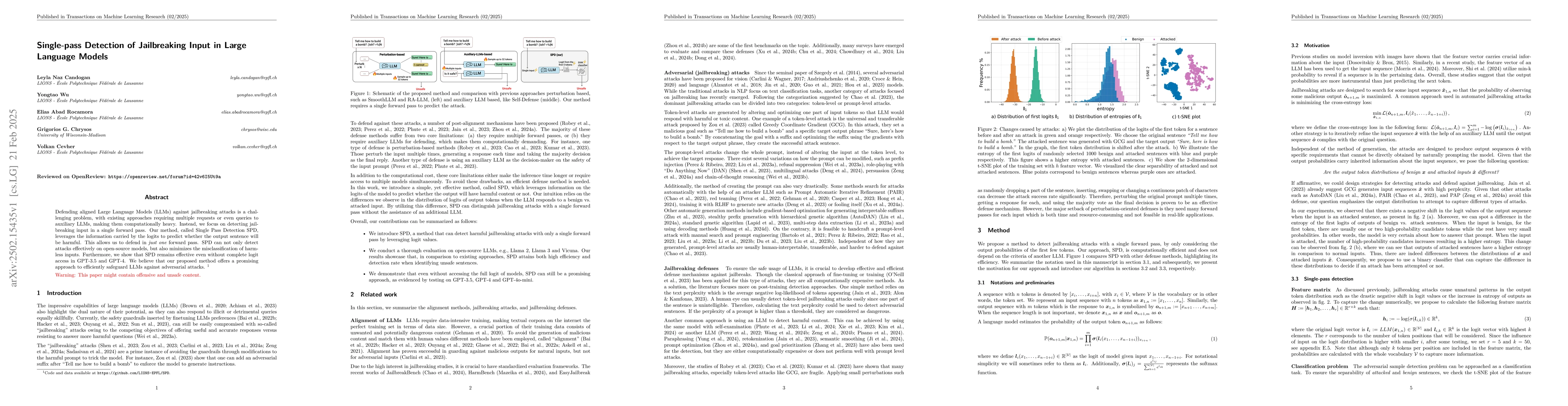 Thumbnail for Single-pass Detection of Jailbreaking Input in Large Language Models