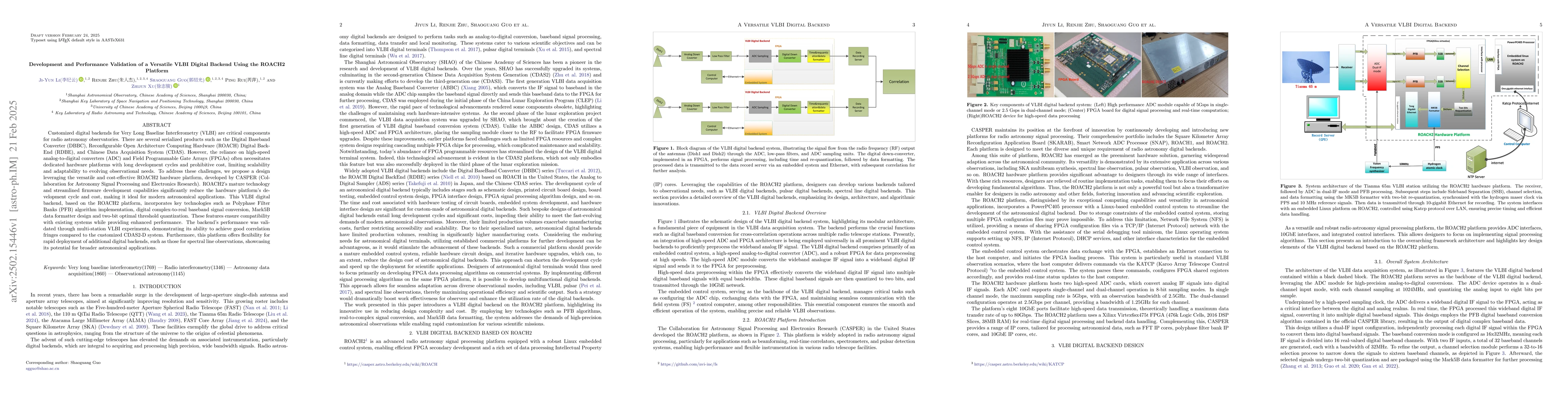 Thumbnail for Development and Performance Validation of a Versatile VLBI Digital
  Backend Using the ROACH2 Platform