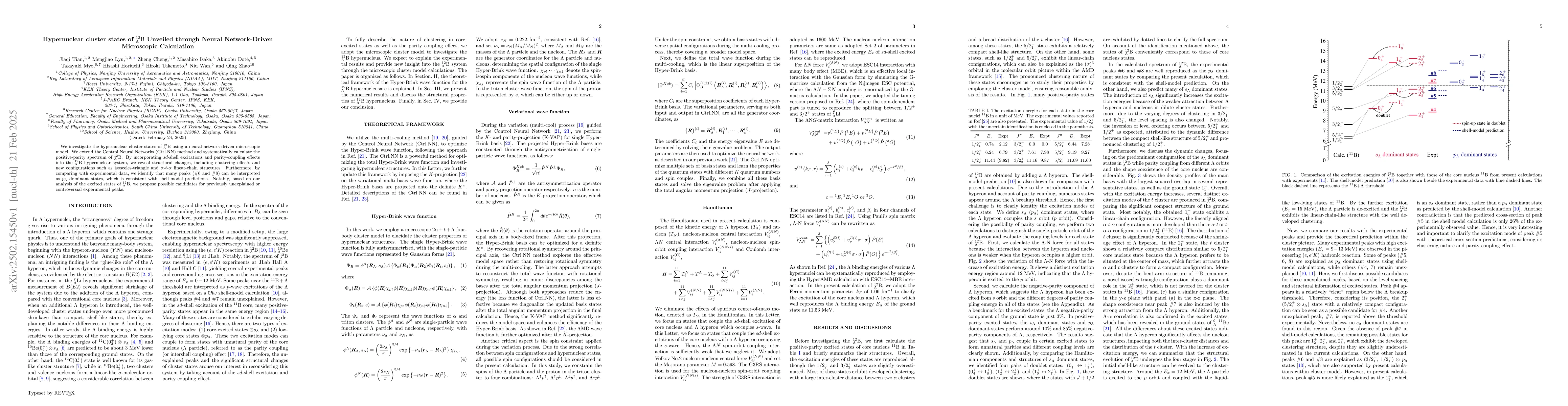 Thumbnail for Hypernuclear cluster states of $_Λ^{12}\rm{B}$ Unveiled through
  Neural Network-Driven Microscopic Calculation