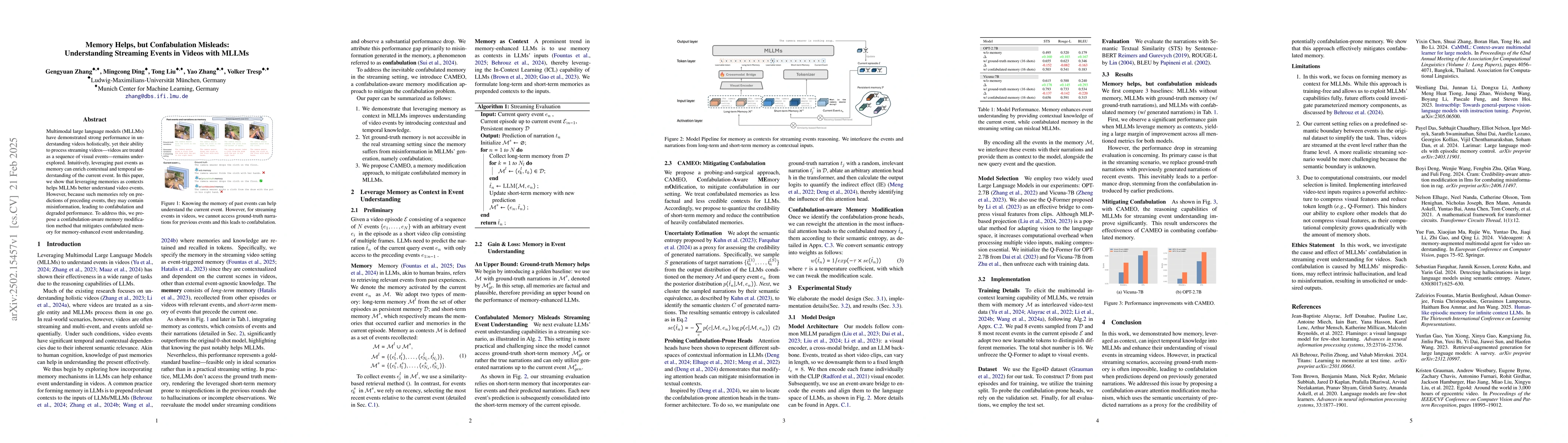 Thumbnail for Memory Helps, but Confabulation Misleads: Understanding Streaming Events
  in Videos with MLLMs