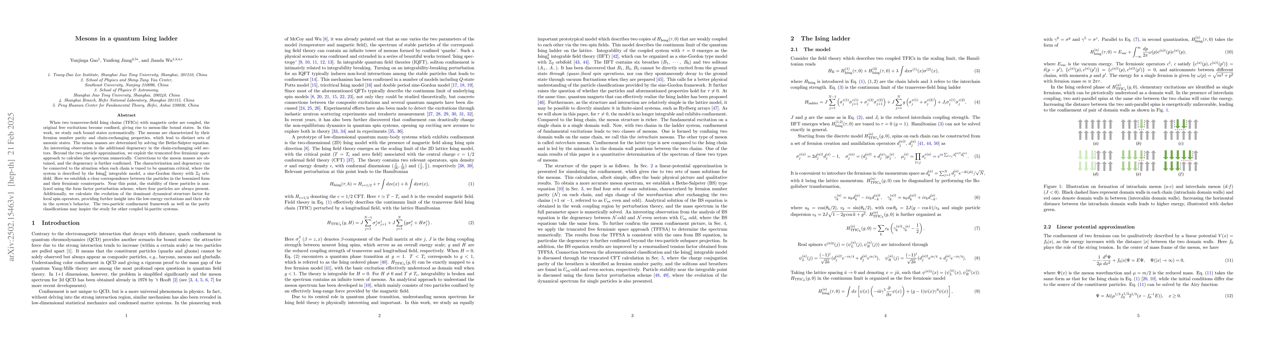 Thumbnail for Mesons in a quantum Ising ladder