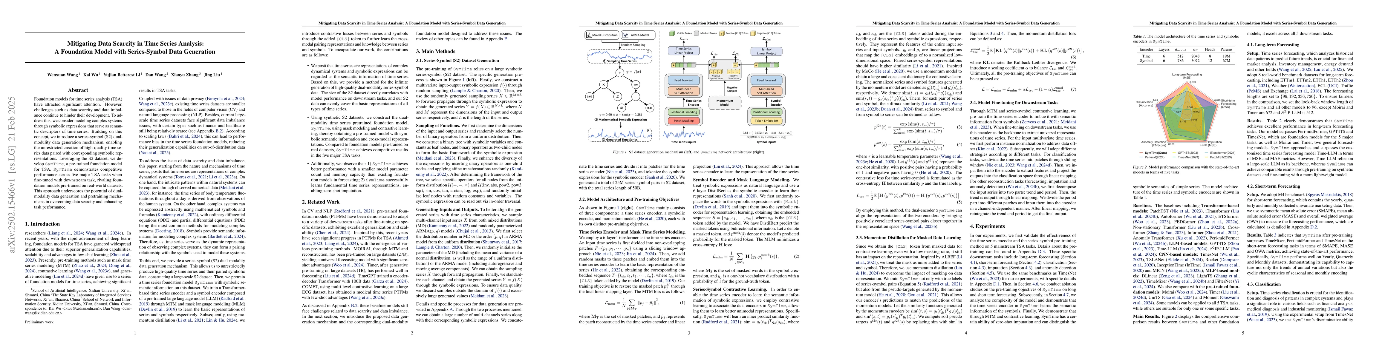 Thumbnail for Mitigating Data Scarcity in Time Series Analysis: A Foundation Model
  with Series-Symbol Data Generation