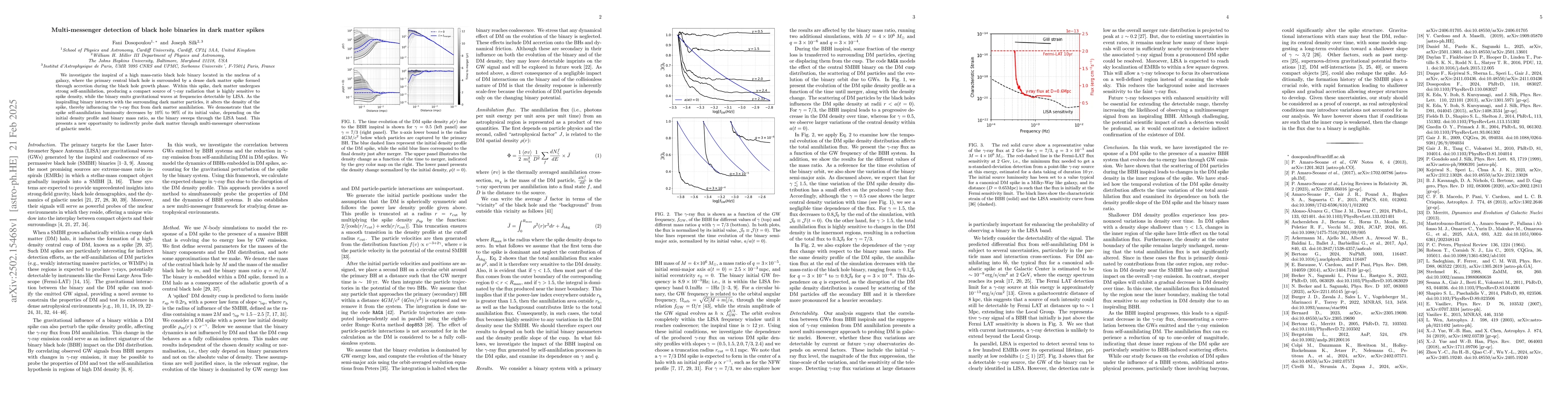 Thumbnail for Multi-messenger detection of black hole binaries in dark matter spikes