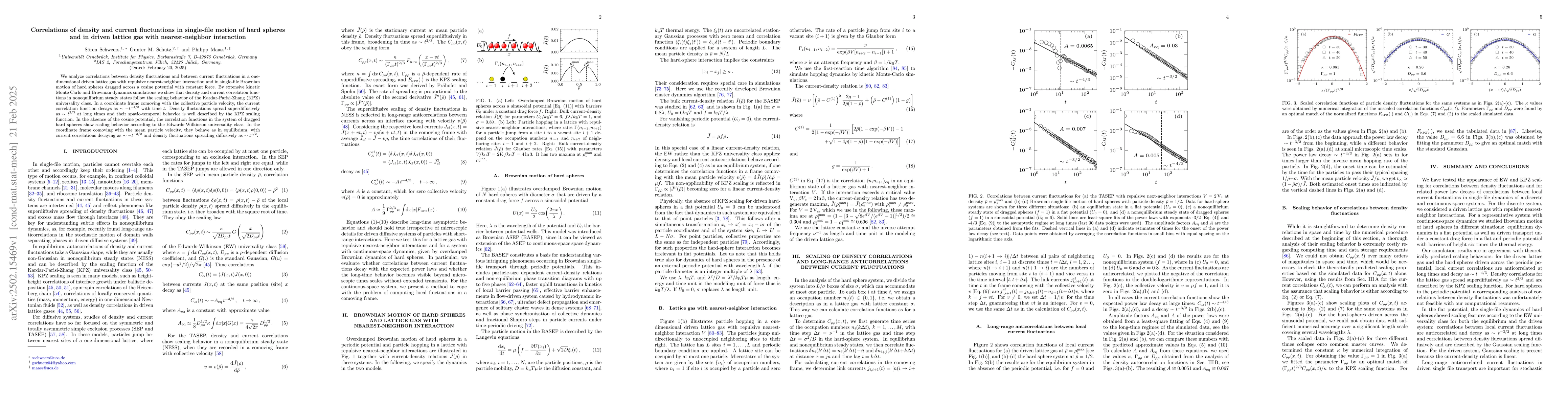 Thumbnail for Correlations of density and current fluctuations in single-file motion
  of hard spheres and in driven lattice gas with nearest-neighbor interaction