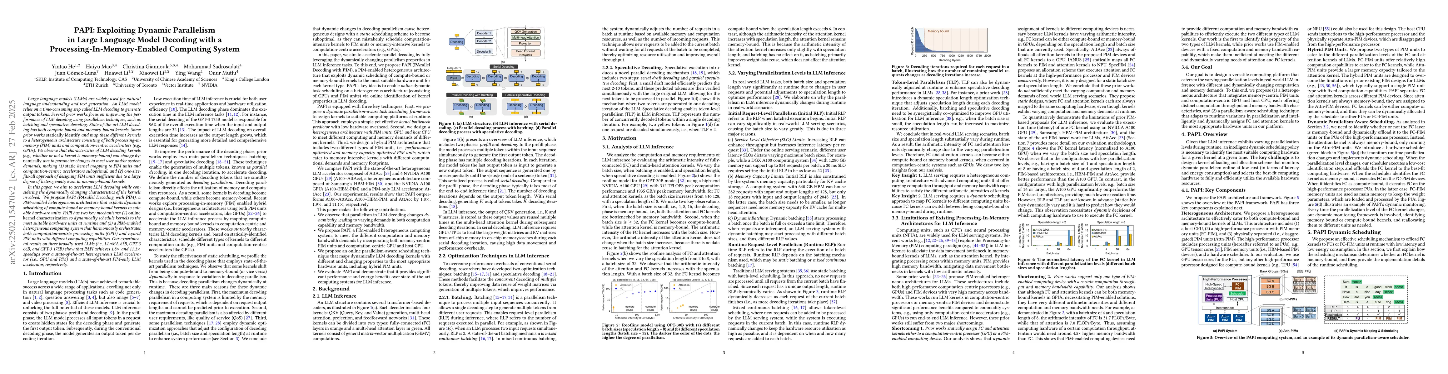 Thumbnail for PAPI: Exploiting Dynamic Parallelism in Large Language Model Decoding
  with a Processing-In-Memory-Enabled Computing System