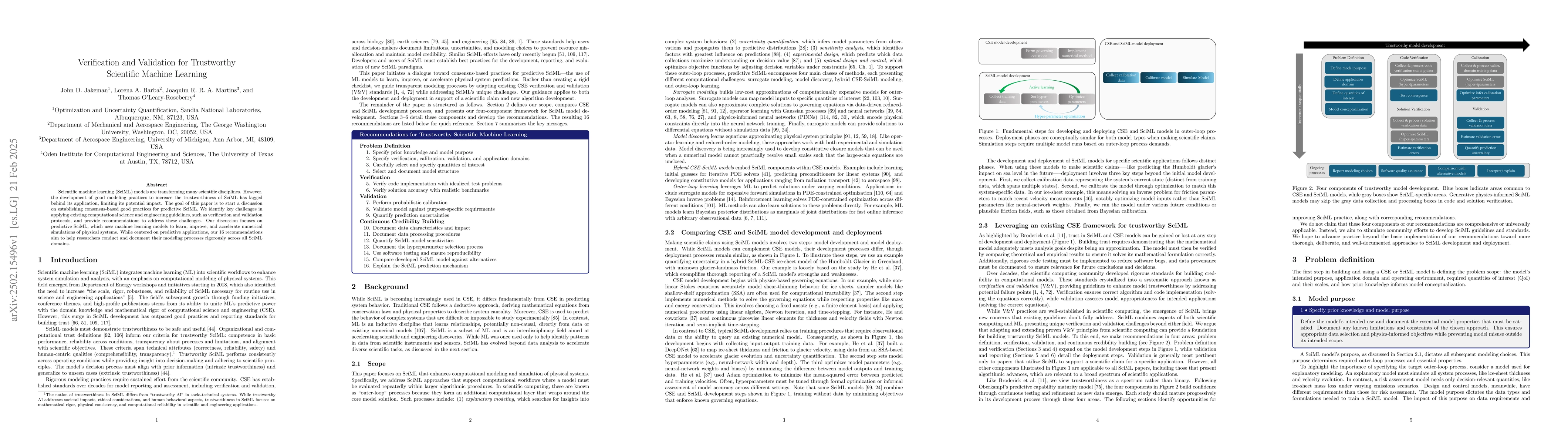 Thumbnail for Verification and Validation for Trustworthy Scientific Machine Learning
