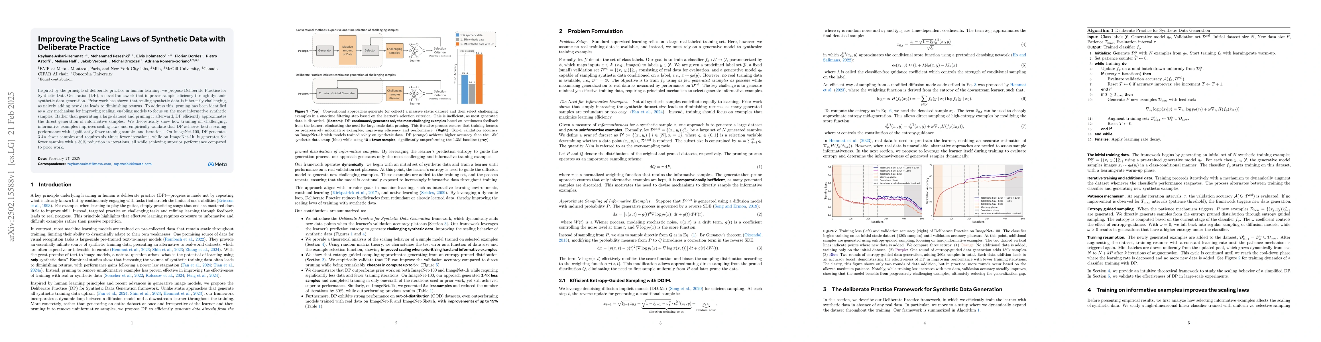 Thumbnail for Improving the Scaling Laws of Synthetic Data with Deliberate Practice