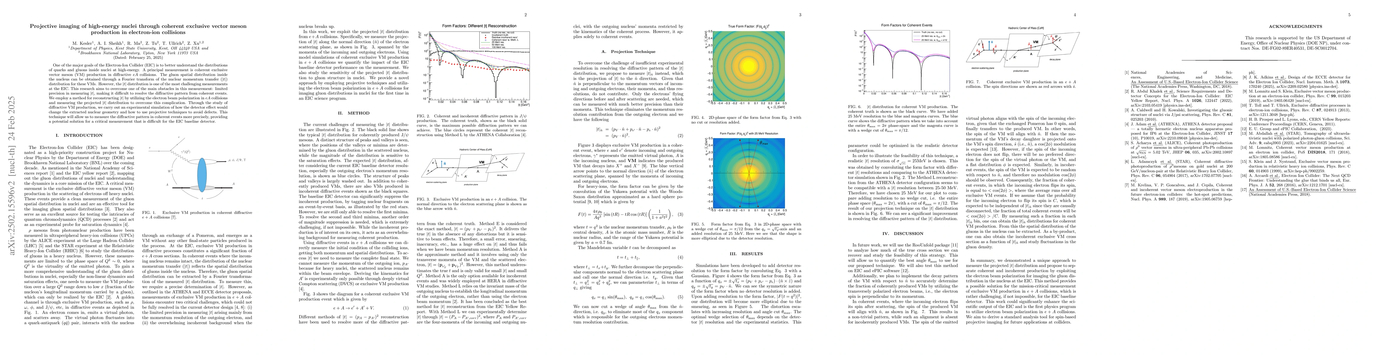 Thumbnail for Projective imaging of high-energy nuclei through coherent exclusive
  vector meson production in electron-ion collisions