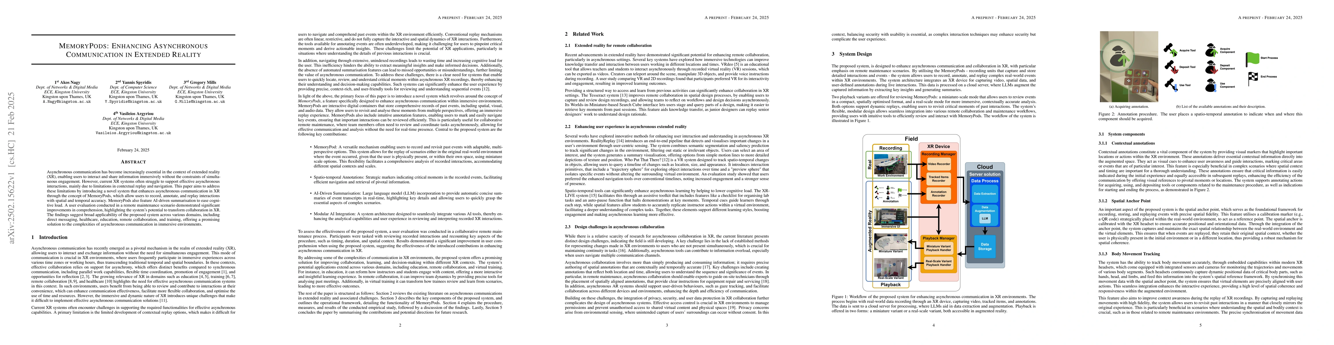 Thumbnail for MemoryPods: Enhancing Asynchronous Communication in Extended Reality