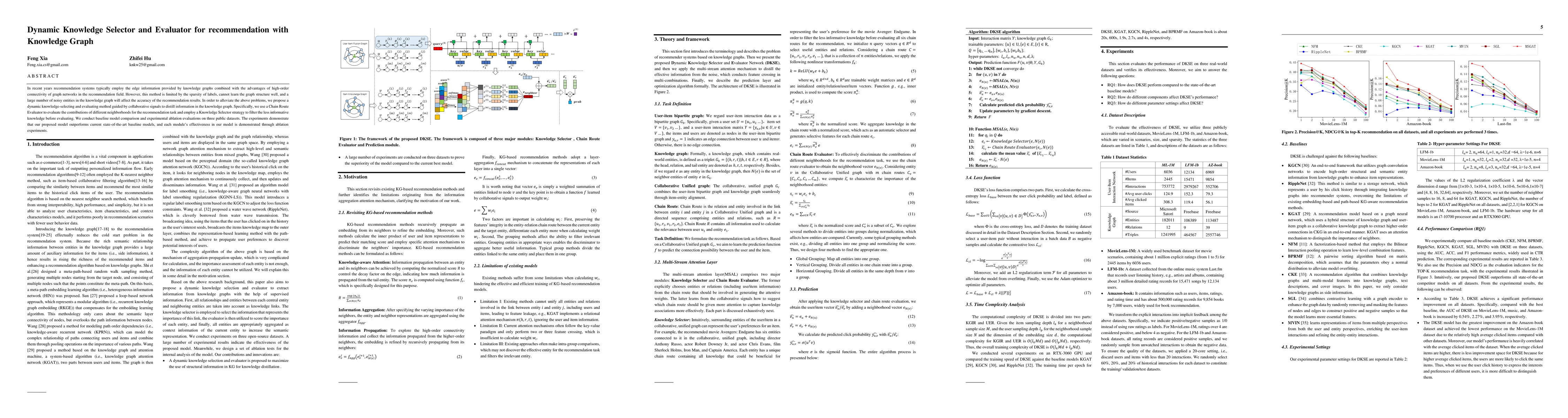Thumbnail for Dynamic Knowledge Selector and Evaluator for recommendation with
  Knowledge Graph