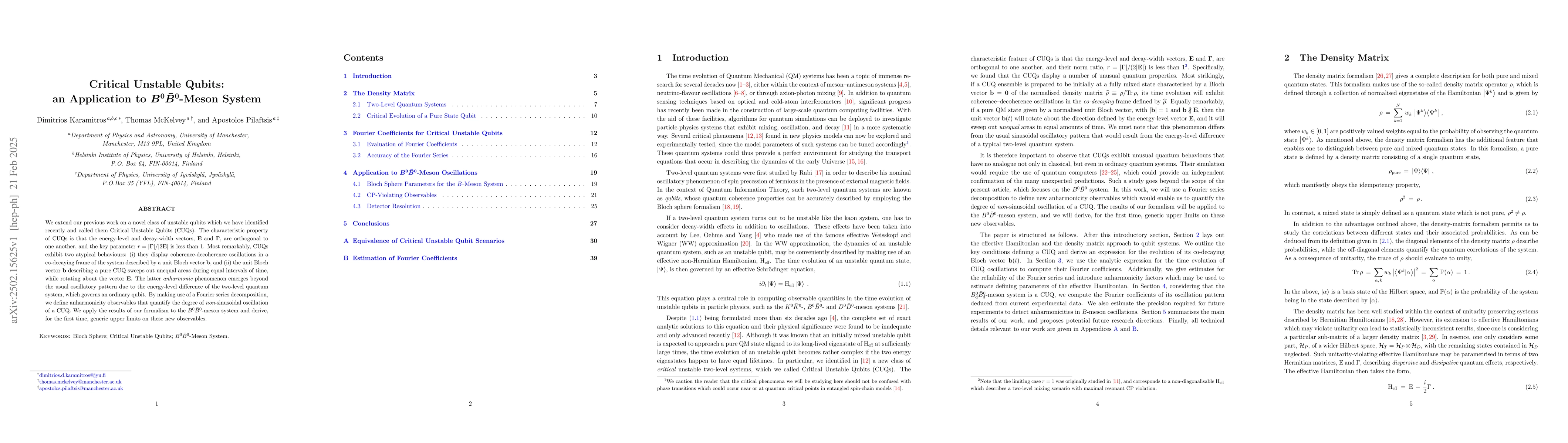 Thumbnail for Critical Unstable Qubits: an Application to $B^0\bar{B}^0$-Meson System