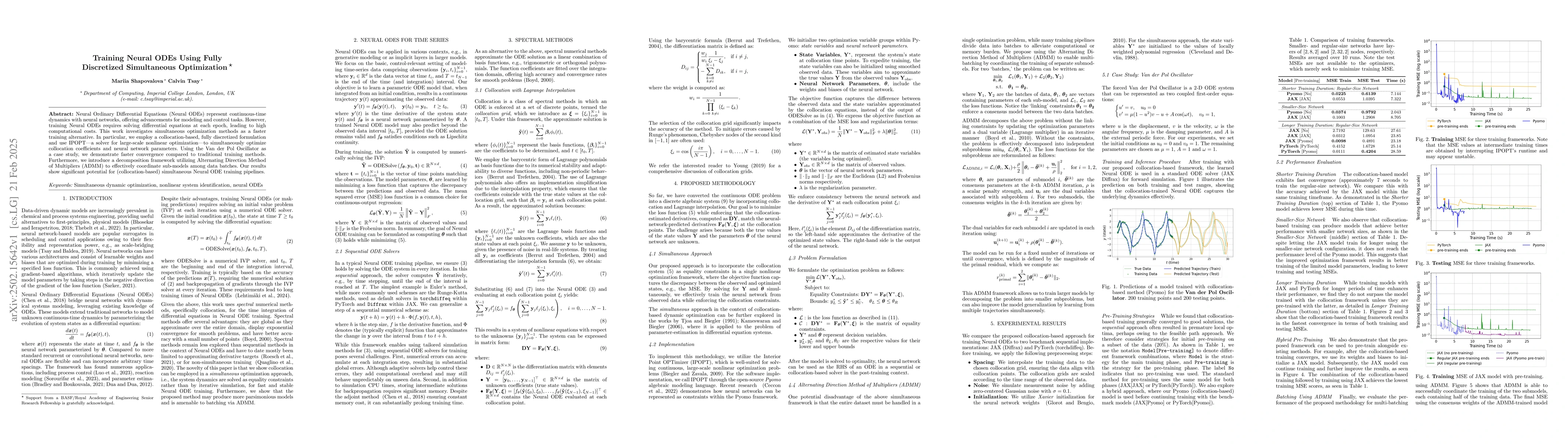 Thumbnail for Training Neural ODEs Using Fully Discretized Simultaneous Optimization