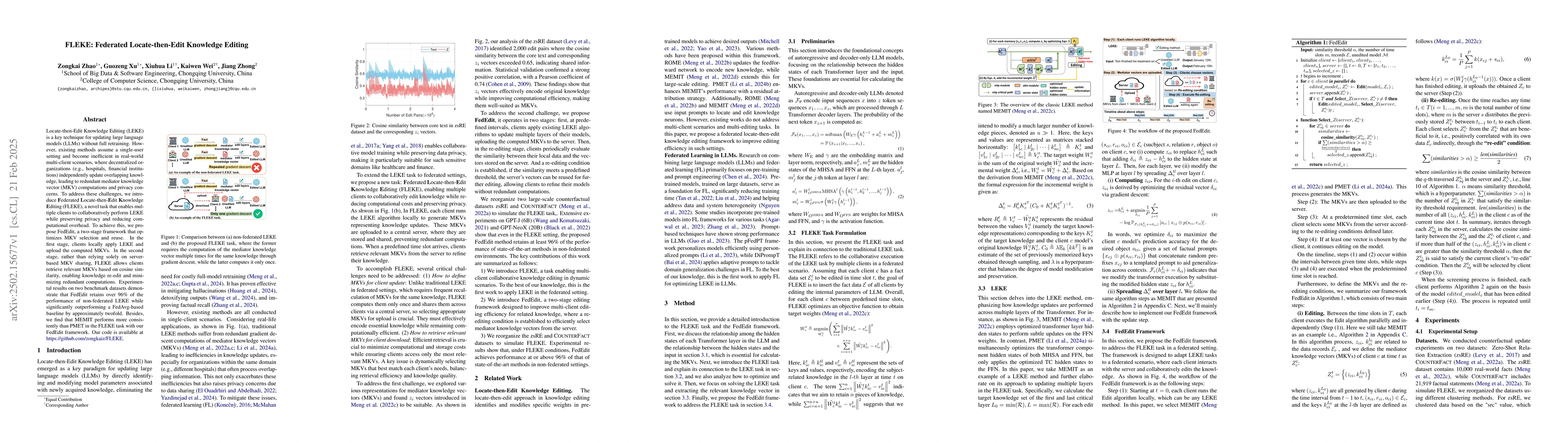 Thumbnail for FLEKE: Federated Locate-then-Edit Knowledge Editing