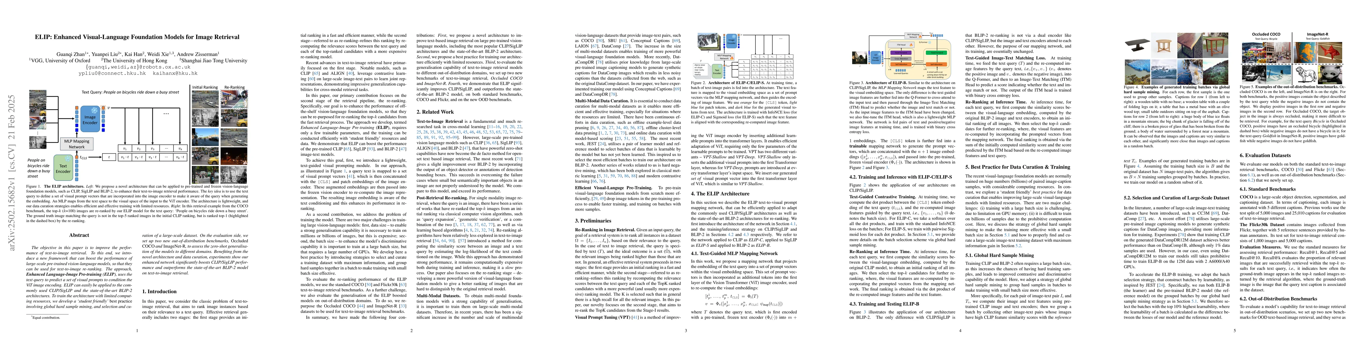 Thumbnail for ELIP: Enhanced Visual-Language Foundation Models for Image Retrieval