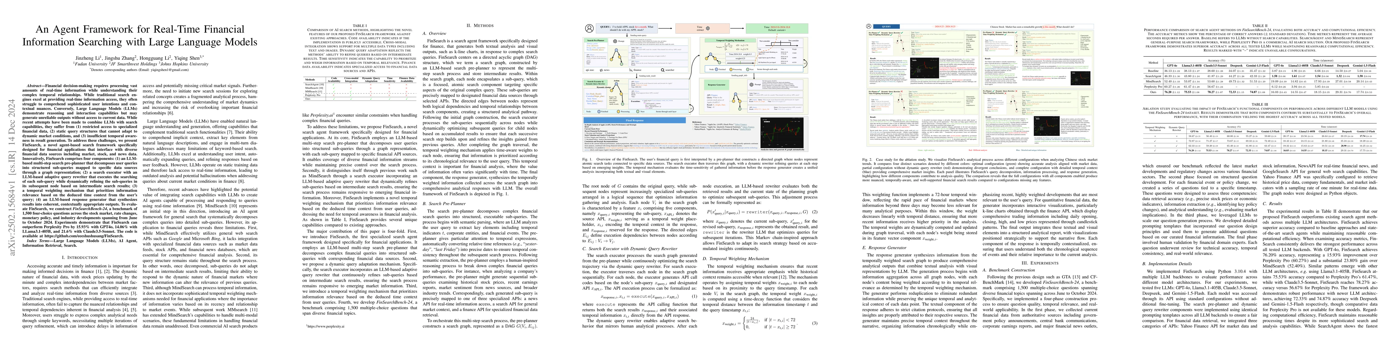 Thumbnail for An Agent Framework for Real-Time Financial Information Searching with
  Large Language Models