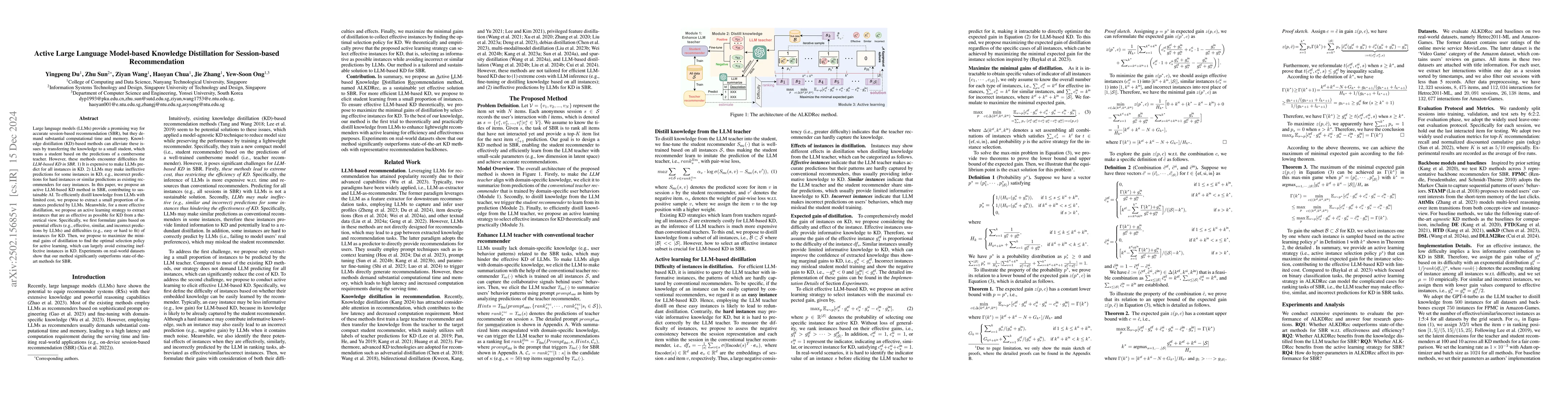 Thumbnail for Active Large Language Model-based Knowledge Distillation for
  Session-based Recommendation
