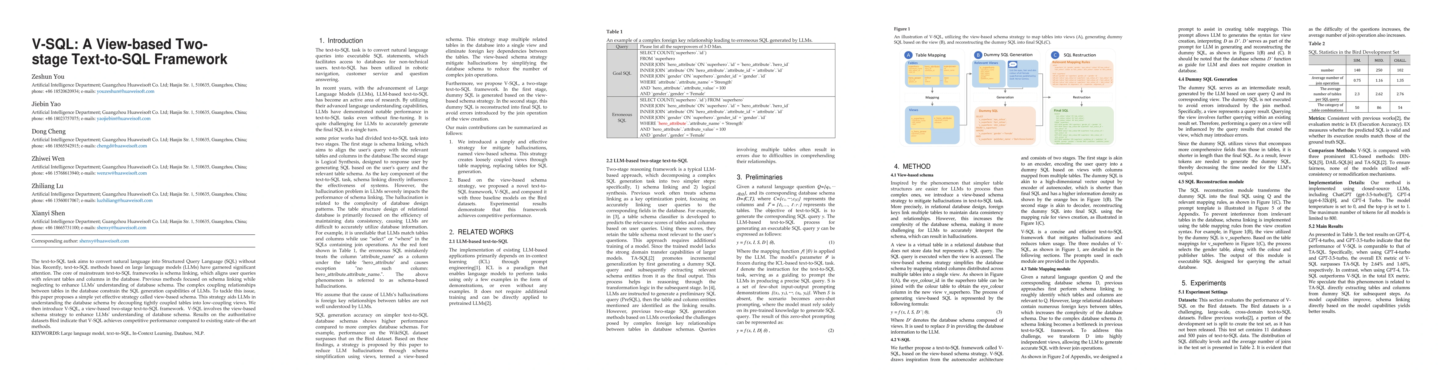Thumbnail for V-SQL: A View-based Two-stage Text-to-SQL Framework