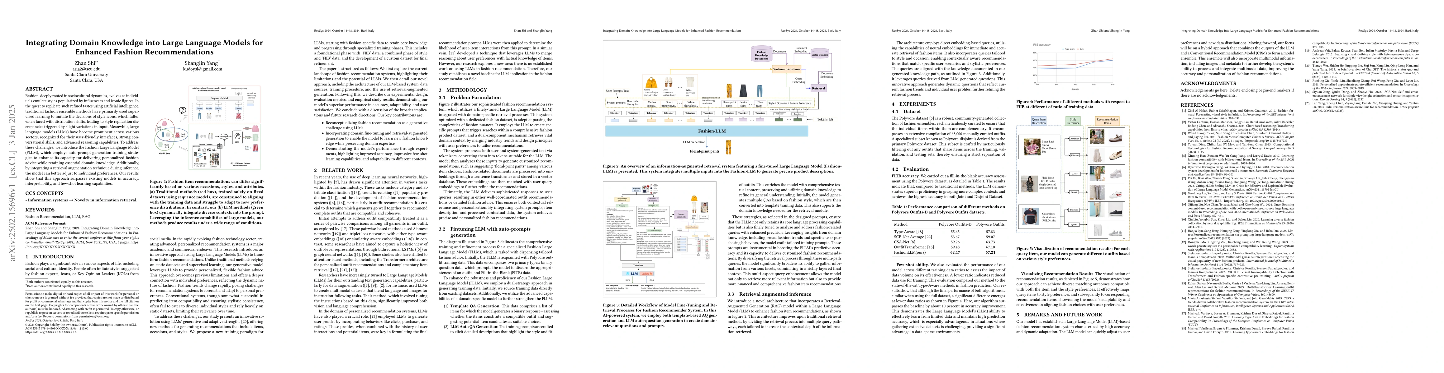 Thumbnail for Integrating Domain Knowledge into Large Language Models for Enhanced
  Fashion Recommendations