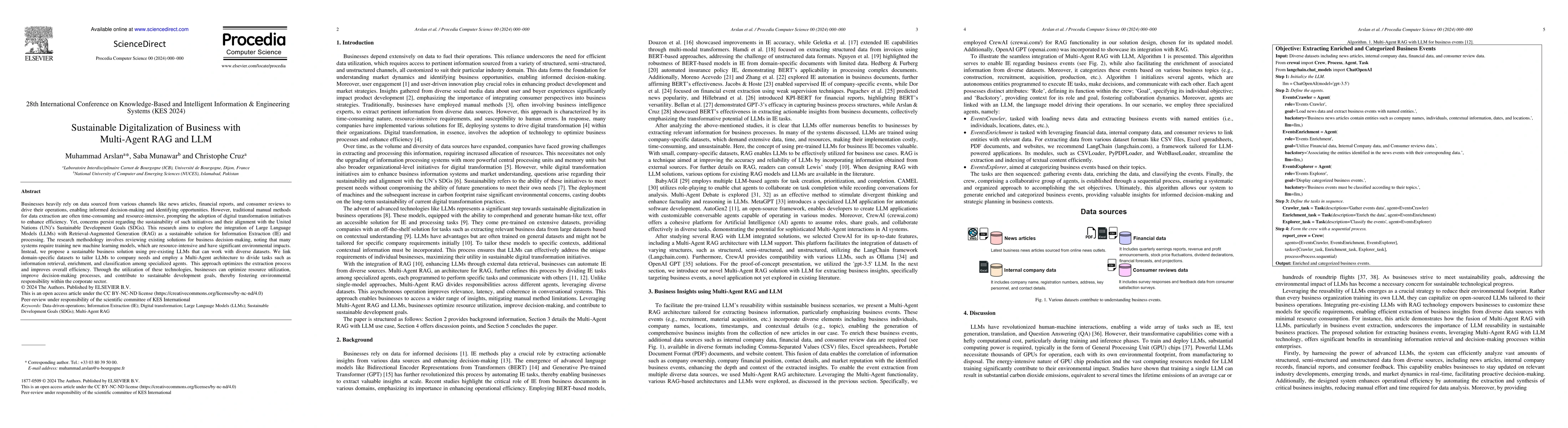 Thumbnail for Sustainable Digitalization of Business with Multi-Agent RAG and LLM