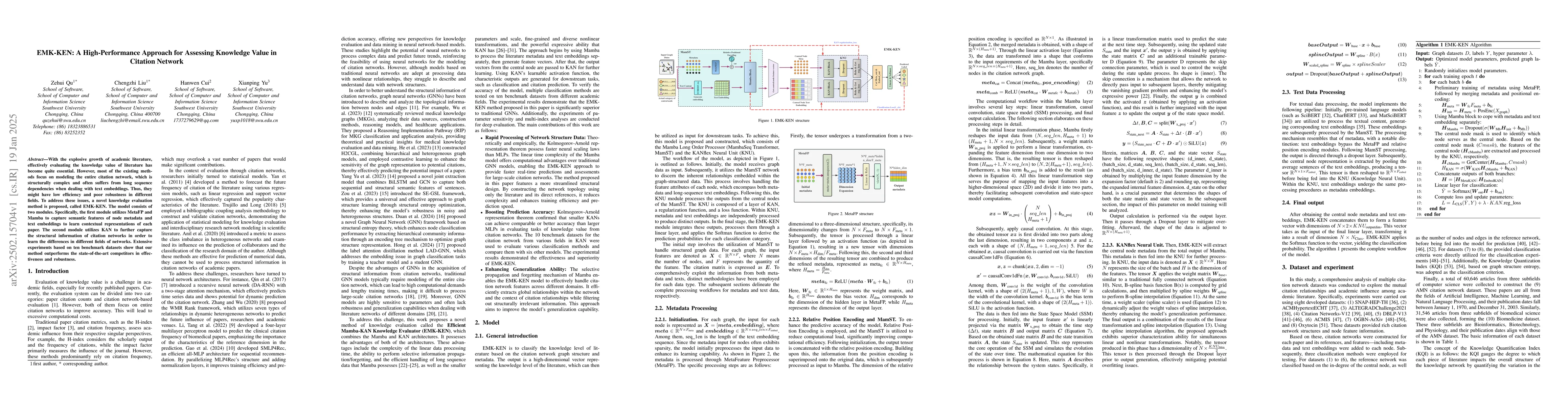 Thumbnail for EMK-KEN: A High-Performance Approach for Assessing Knowledge Value in
  Citation Network