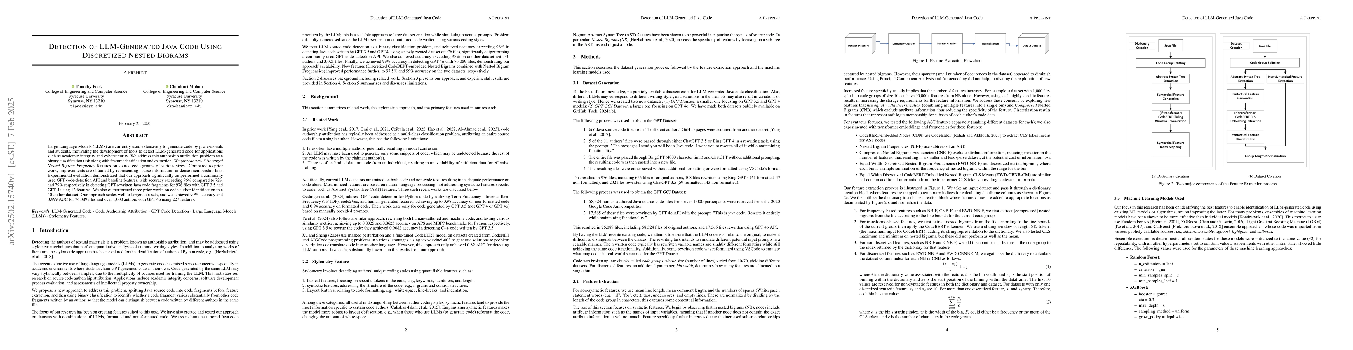 Thumbnail for Detection of LLM-Generated Java Code Using Discretized Nested Bigrams