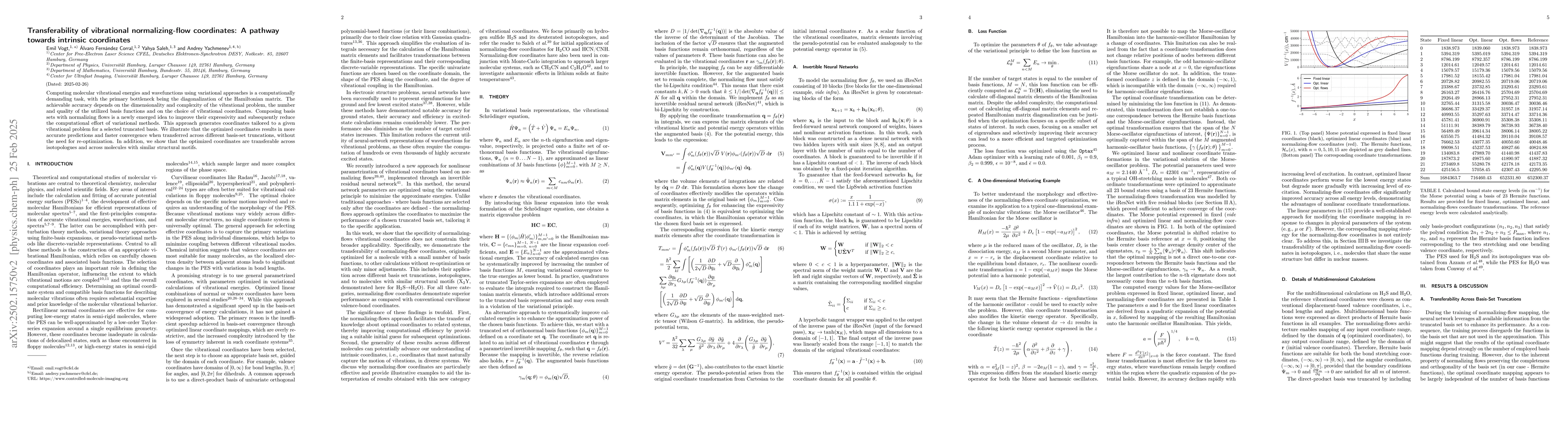 Thumbnail for Transferability of vibrational normalizing-flow coordinates: A pathway
  towards intrinsic coordinates