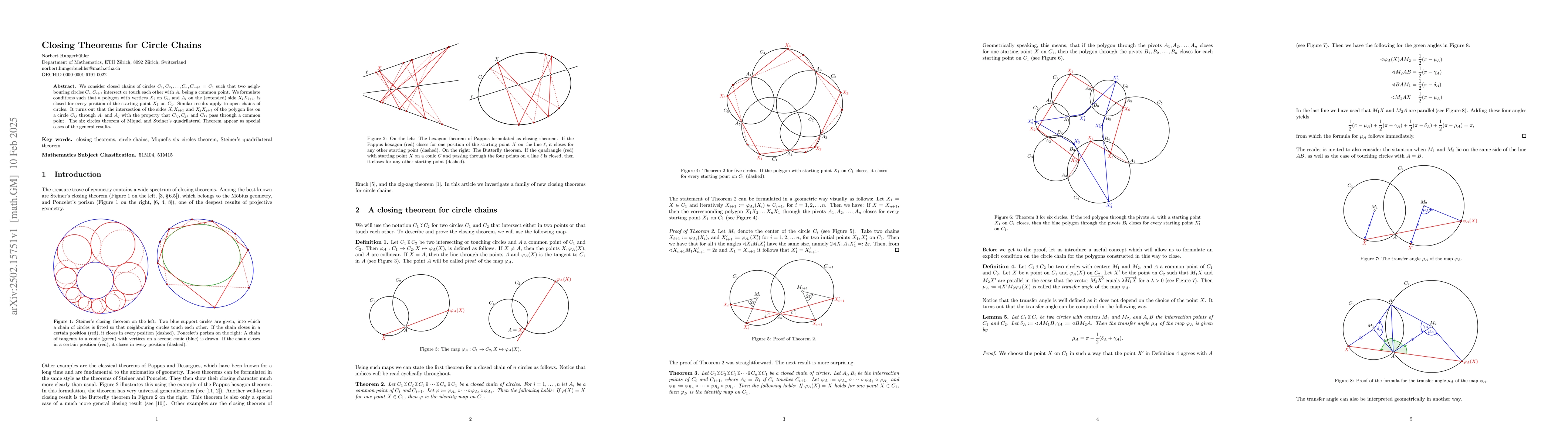 Thumbnail for Closing Theorems for Circle Chains