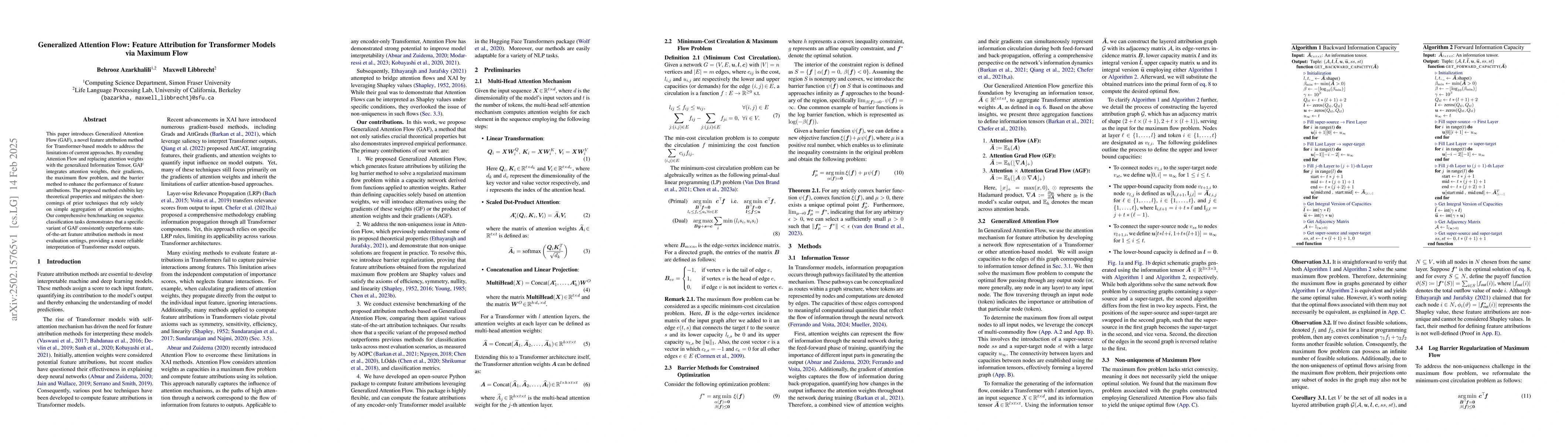 Thumbnail for Generalized Attention Flow: Feature Attribution for Transformer Models
  via Maximum Flow