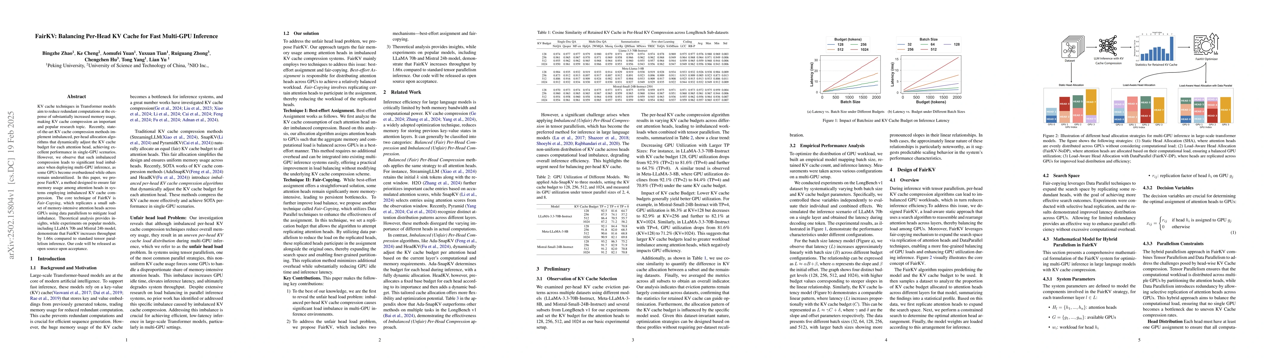 Thumbnail for FairKV: Balancing Per-Head KV Cache for Fast Multi-GPU Inference