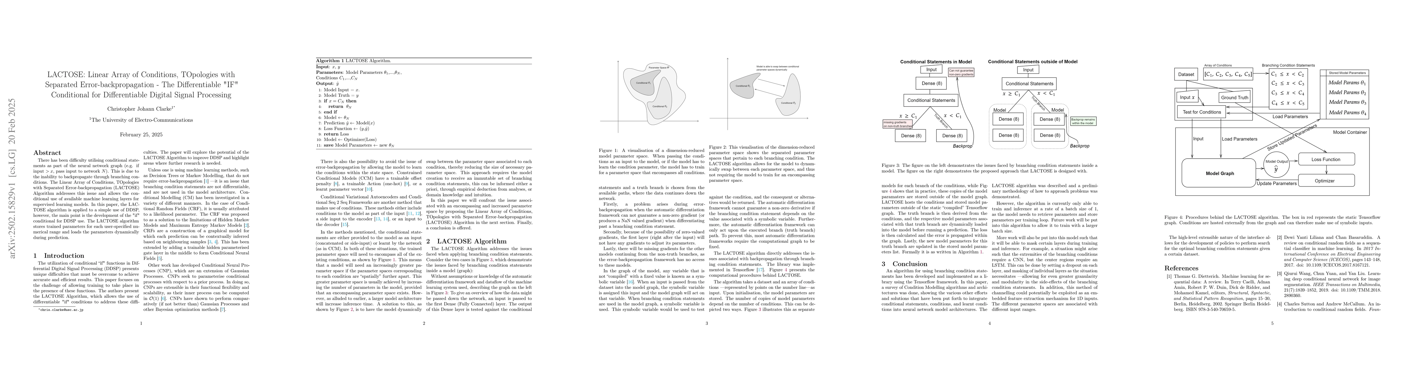 Thumbnail for LACTOSE: Linear Array of Conditions, TOpologies with Separated
  Error-backpropagation -- The Differentiable "IF" Conditional for
  Differentiable Digital Signal Processing