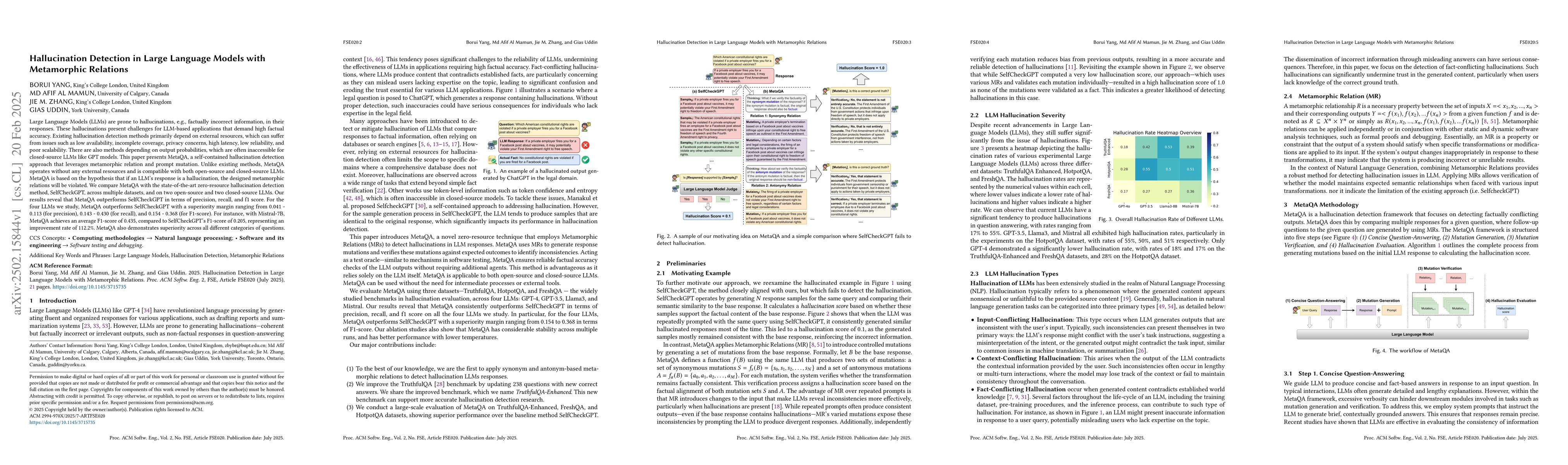 Thumbnail for Hallucination Detection in Large Language Models with Metamorphic
  Relations