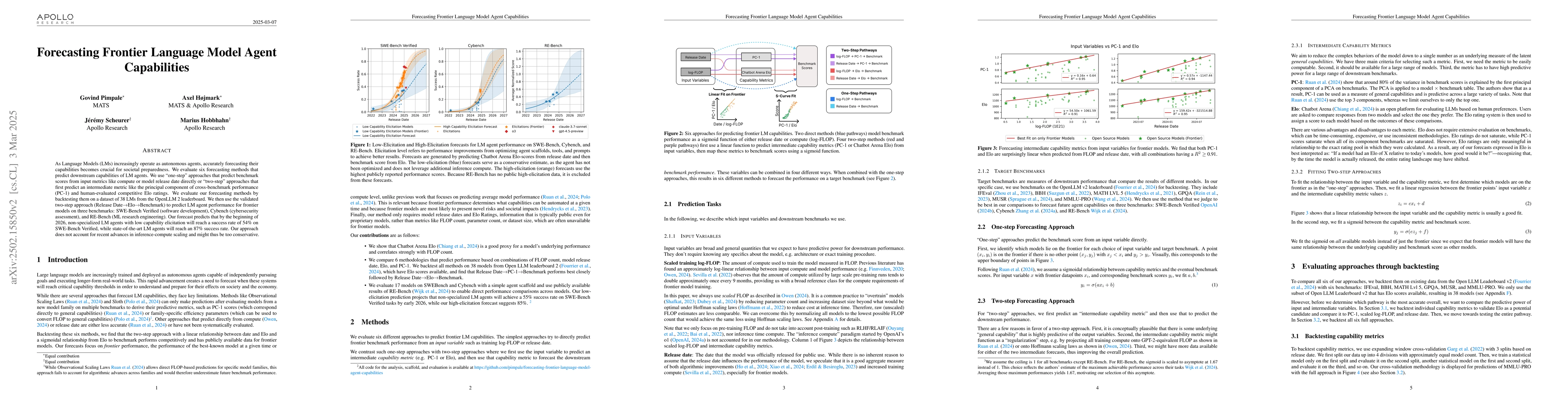 Thumbnail for Forecasting Frontier Language Model Agent Capabilities
