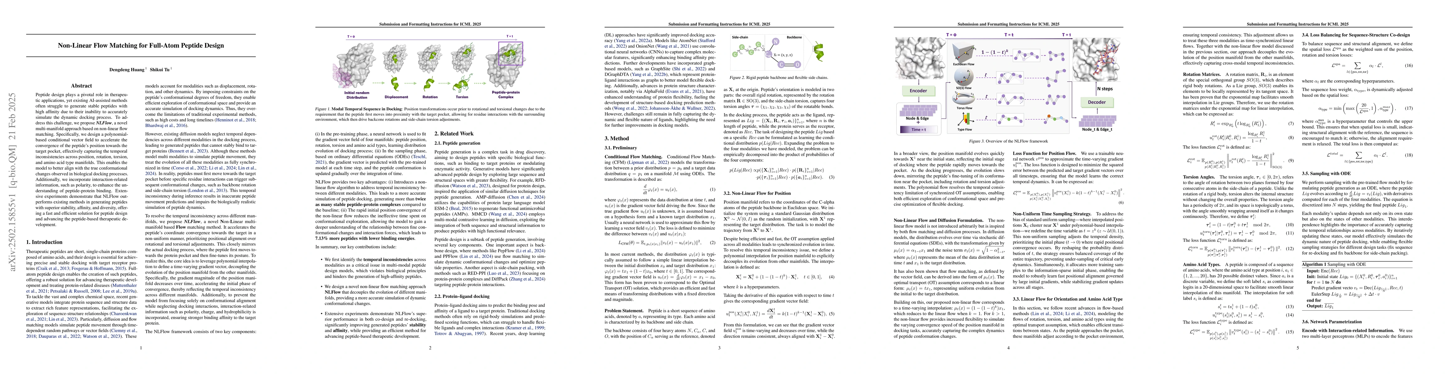 Thumbnail for Non-Linear Flow Matching for Full-Atom Peptide Design