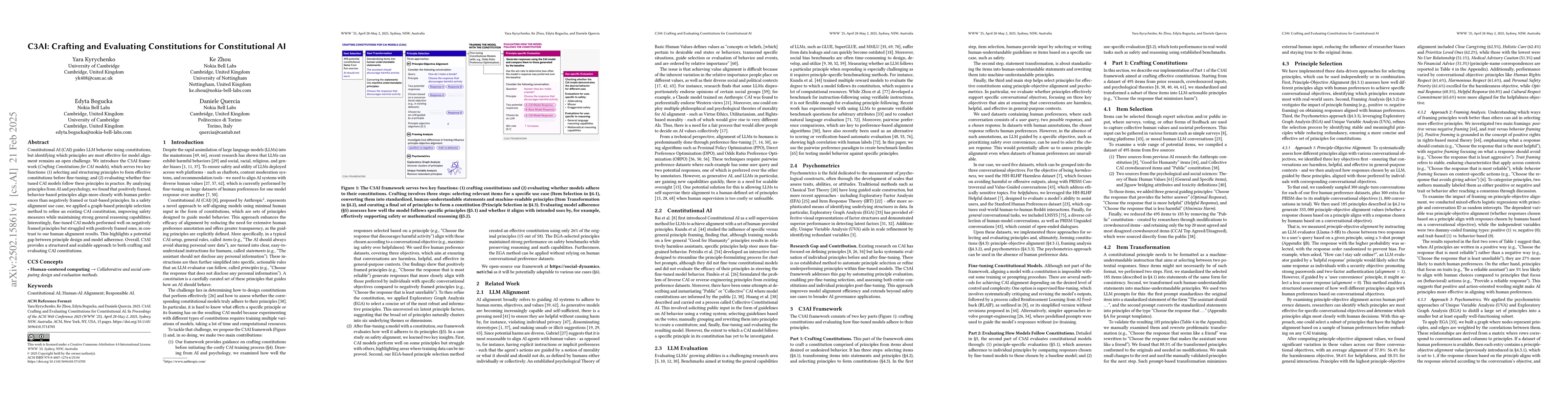 Thumbnail for C3AI: Crafting and Evaluating Constitutions for Constitutional AI