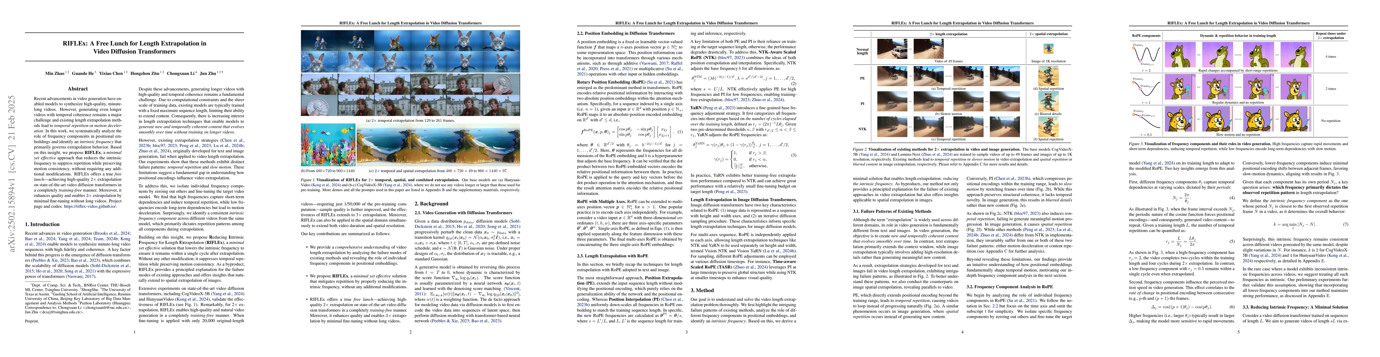 Thumbnail for RIFLEx: A Free Lunch for Length Extrapolation in Video Diffusion
  Transformers