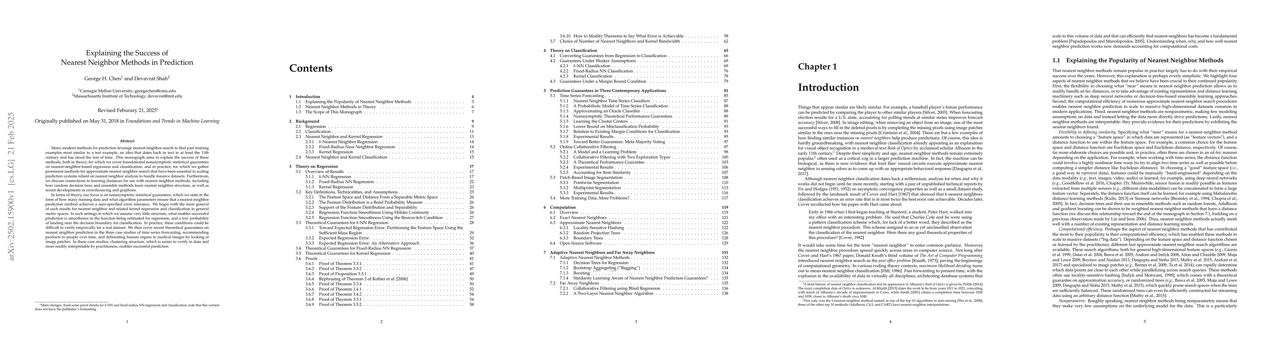 Thumbnail for Explaining the Success of Nearest Neighbor Methods in Prediction
