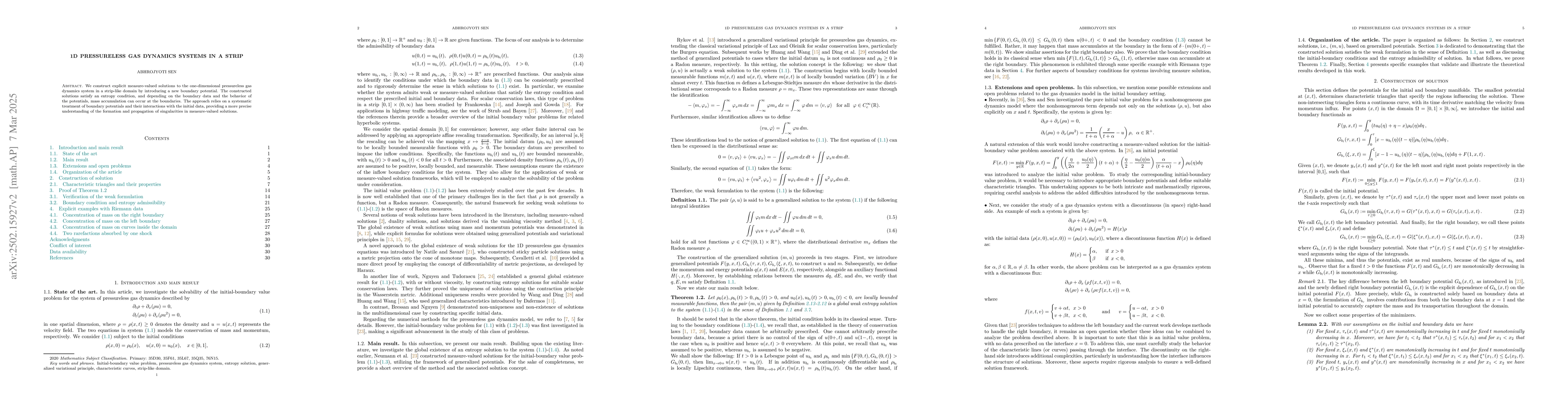 Thumbnail for 1D pressureless gas dynamics systems in a strip
