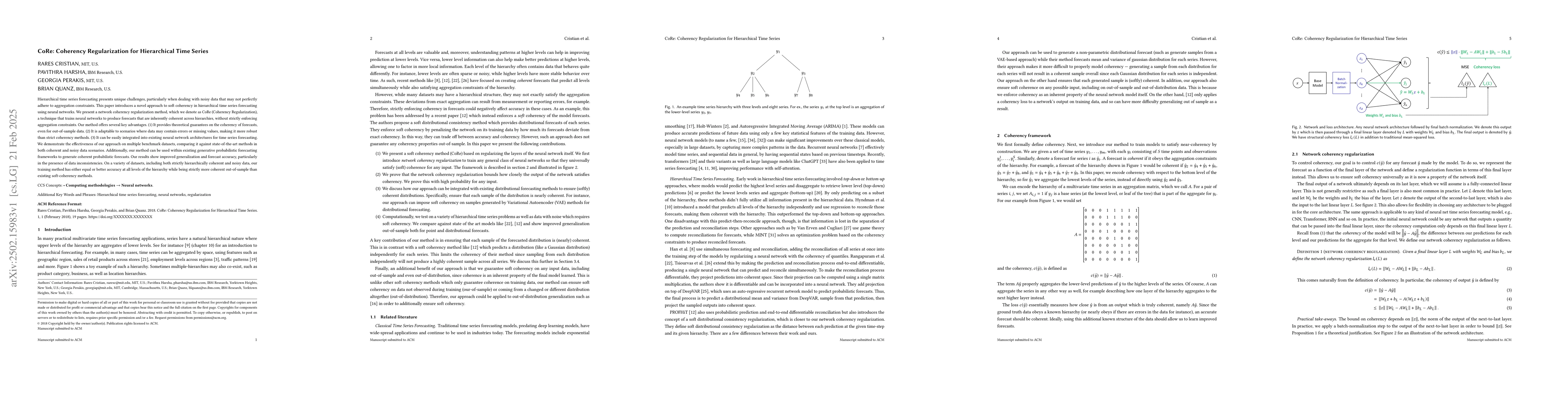 Thumbnail for CoRe: Coherency Regularization for Hierarchical Time Series