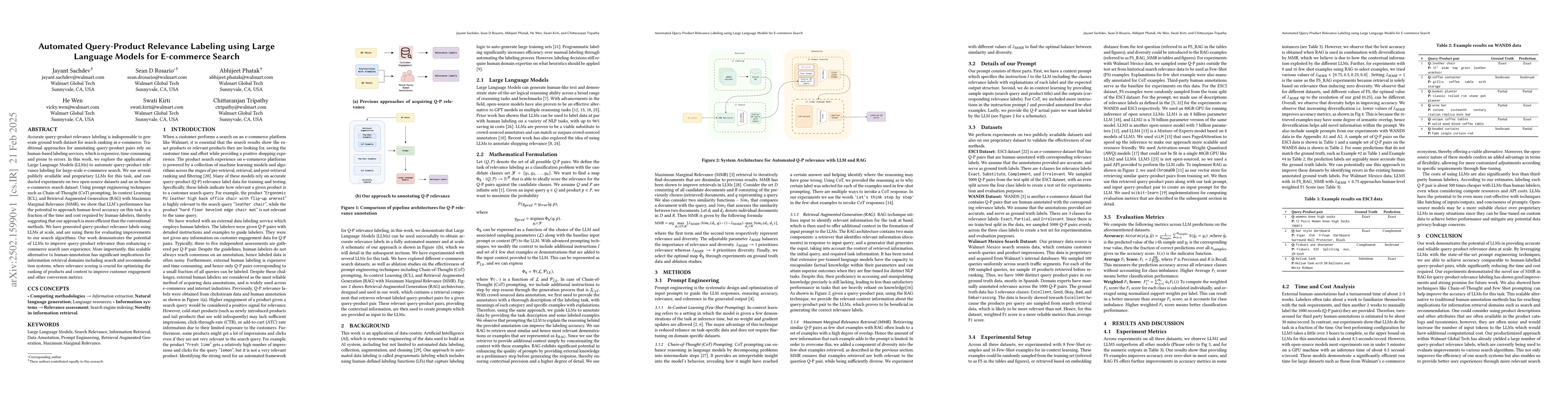 Thumbnail for Automated Query-Product Relevance Labeling using Large Language Models
  for E-commerce Search