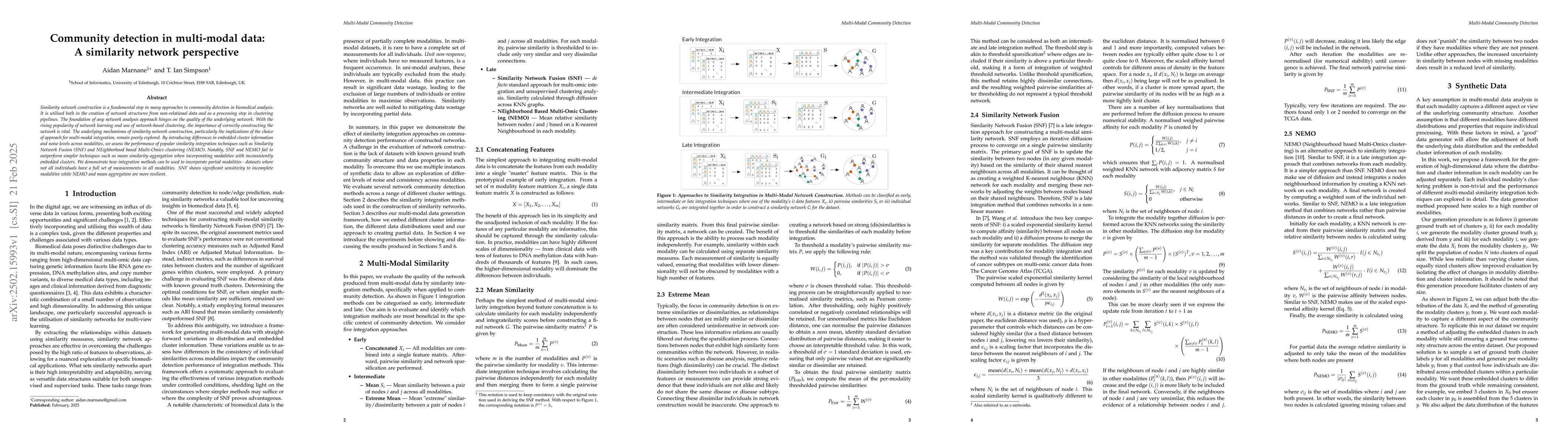 Thumbnail for Community Detection in Multimodal Data: A Similarity Network Perspective