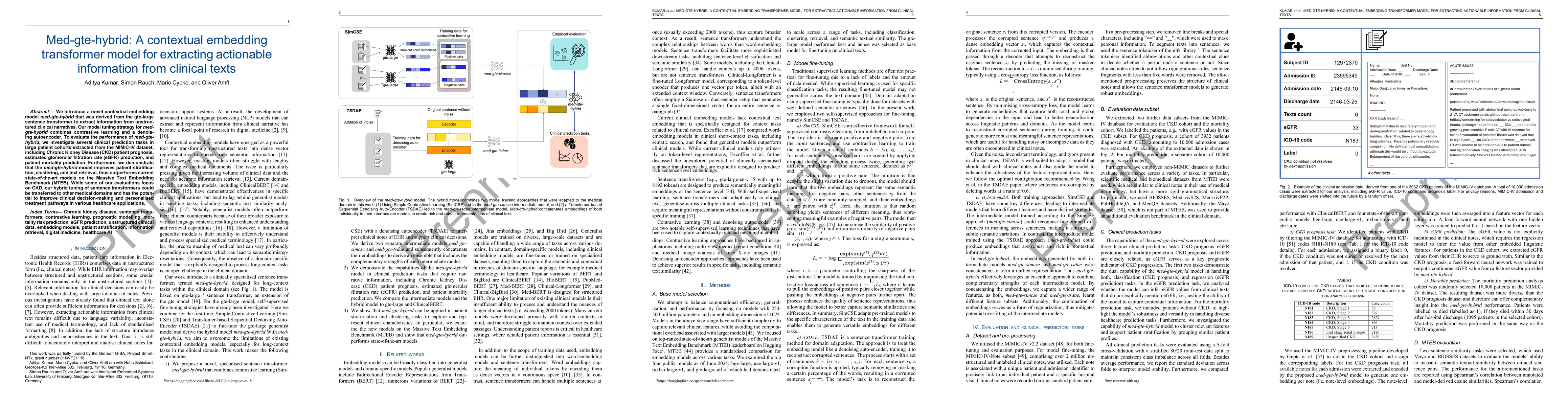 Thumbnail for Med-gte-hybrid: A contextual embedding transformer model for extracting
  actionable information from clinical texts